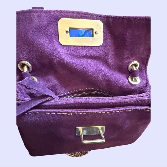 Michael Kors Purple Suede Mini Bag - Picture 12 of 12